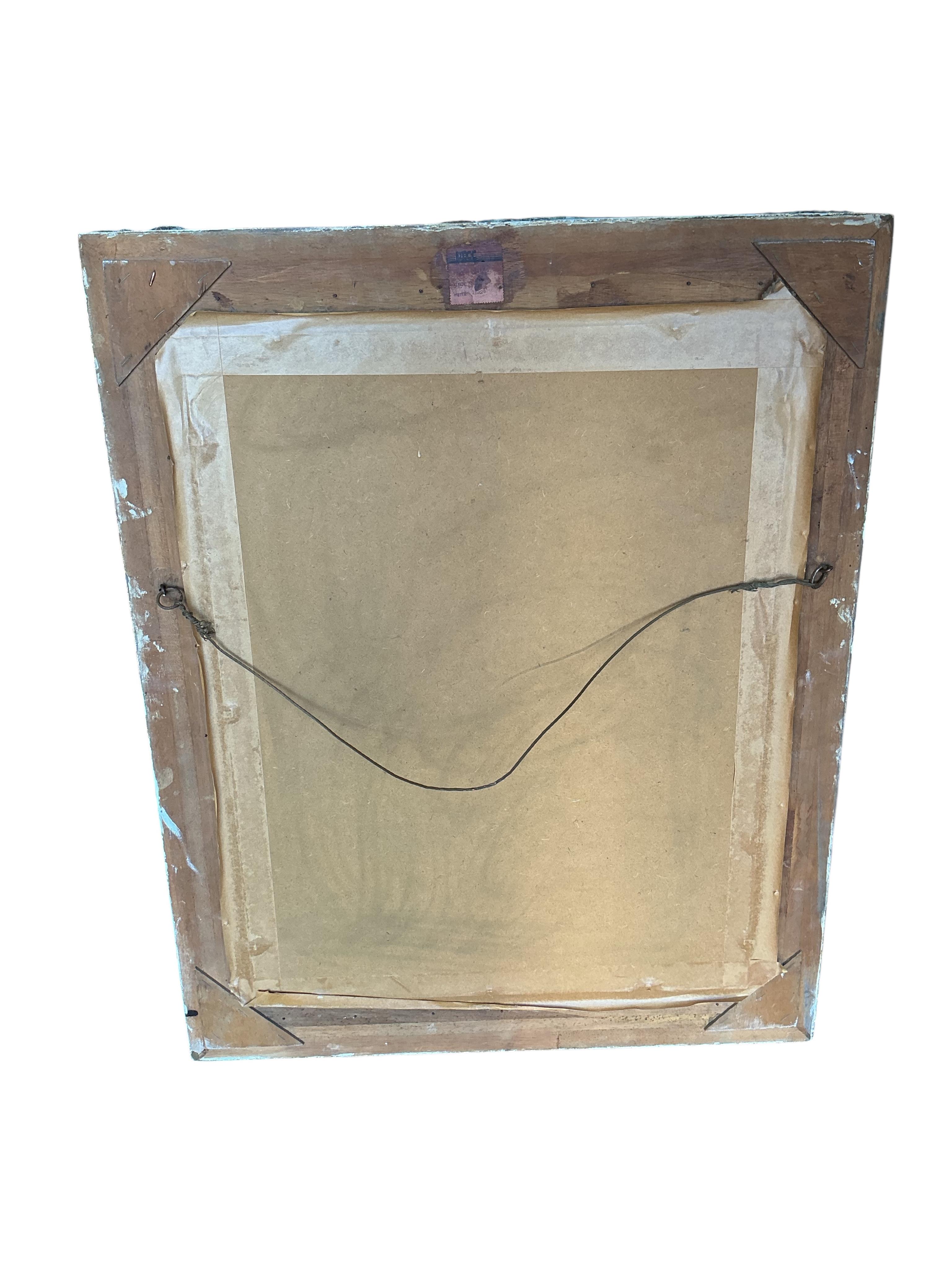 A Victorian style rectangular wall mirror, later painted, repaired, width 60cm, height 76cm